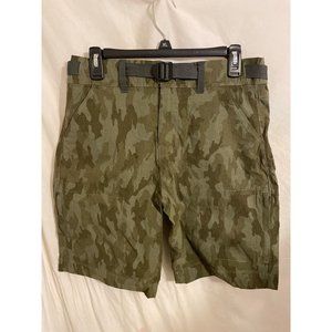 Men''s Camo Cargo Short w Belt - Lake n Trail Green Small